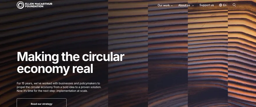 Ellen MacArthur Foundation 首頁畫面